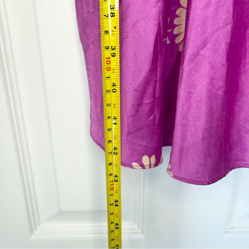 Equipment Fuchsia Floral Sabelia Silk Slip Dress Size Small - Picture 13 of 14
